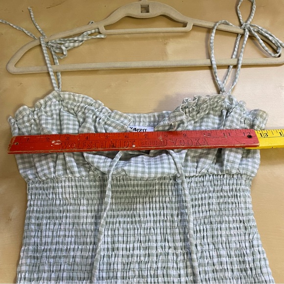 Princess Polly KORINA MINI DRESS GINGHAM GREEN - Picture 10 of 13